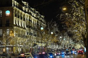 Christmas lights Paris avenue Montaigne